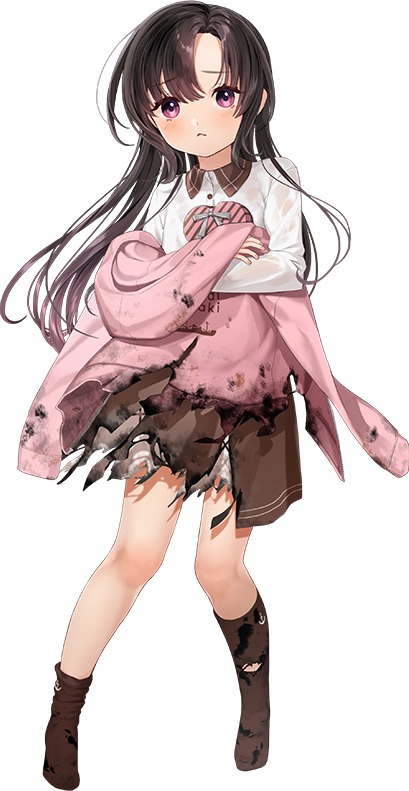 1girl, :<, bag, black_hair, black_socks, box, brown_collar, brown_skirt