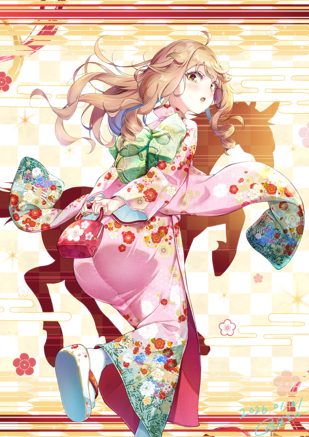 1boy, ahoge, ass, back_bow, blush, bow, crossdressing, crossdressing_(mtf)