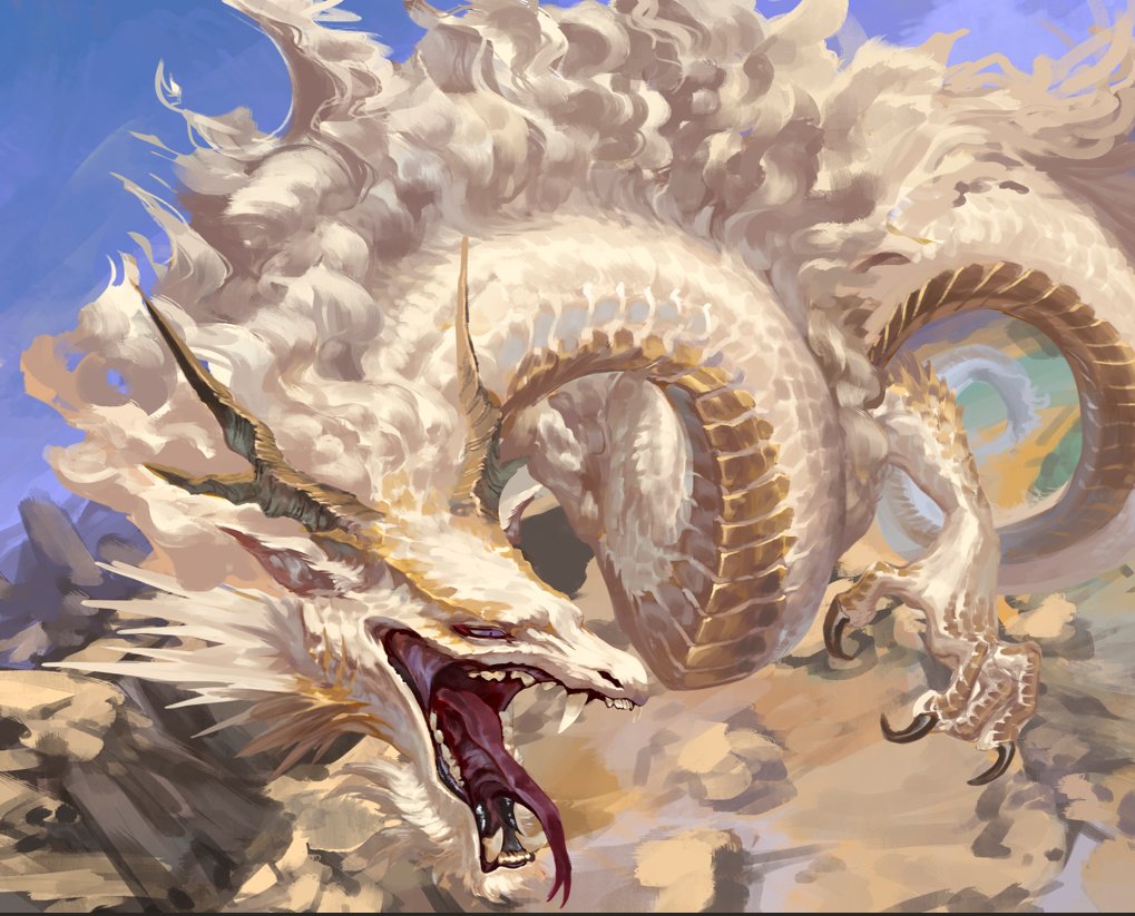 bakuinu, blue_sky, body_fur, claws, day, dragon, eastern_dragon, fantasy