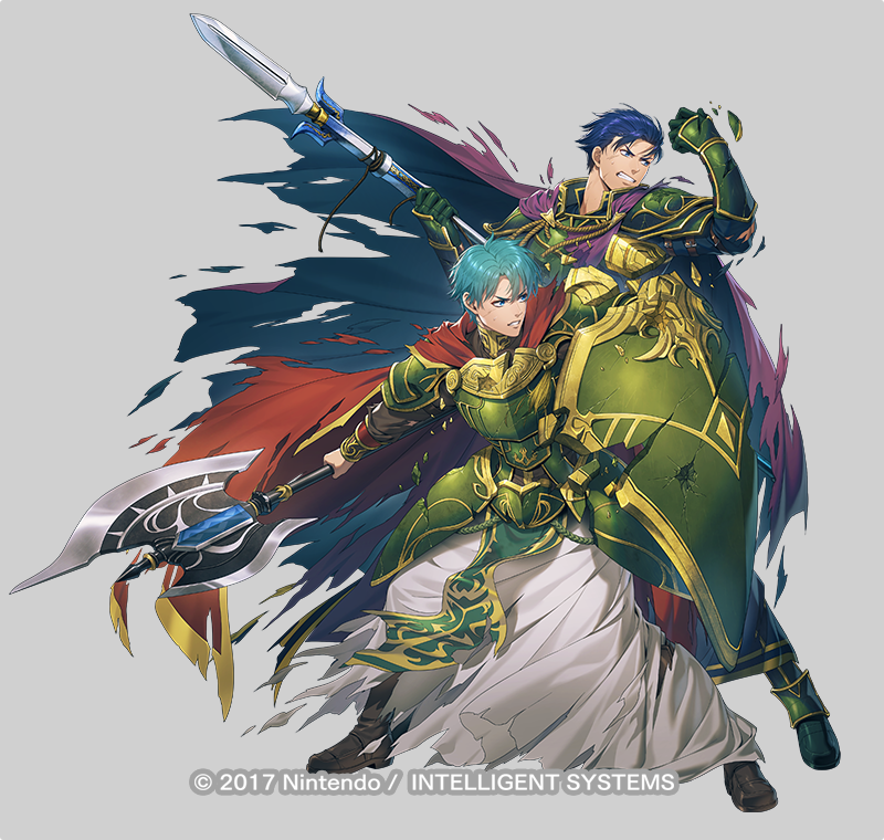 2boys, aqua_eyes, armor, axe, battle_axe, battle_damage, belt, blue_eyes