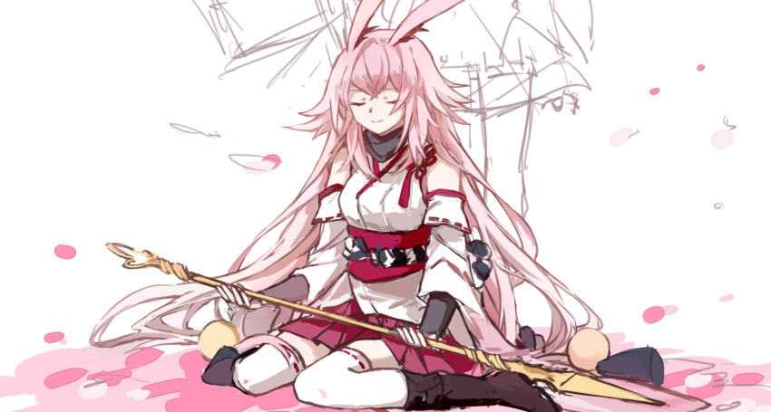 1girl, animal_ears, boots, chon_(klliaytong), closed_mouth, commentary_request, facing_viewer, fox_ears