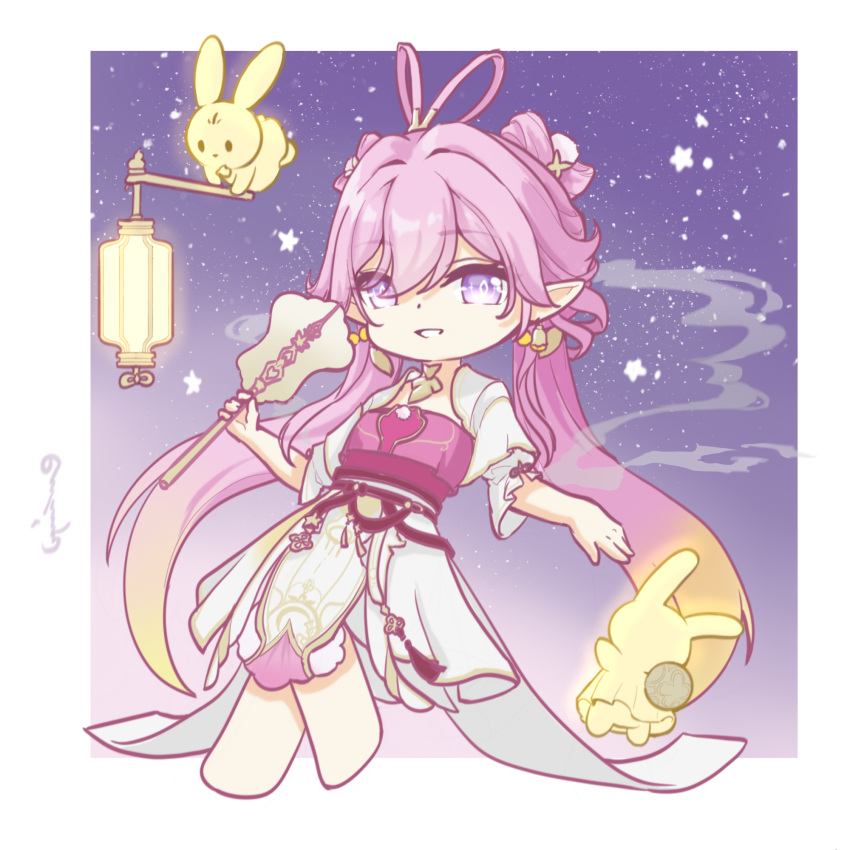 1girl, baili_baigal, blonde_hair, chinese_clothes, chinese_commentary, chinese_hairstyle, commentary_request, diamond-shaped_pupils