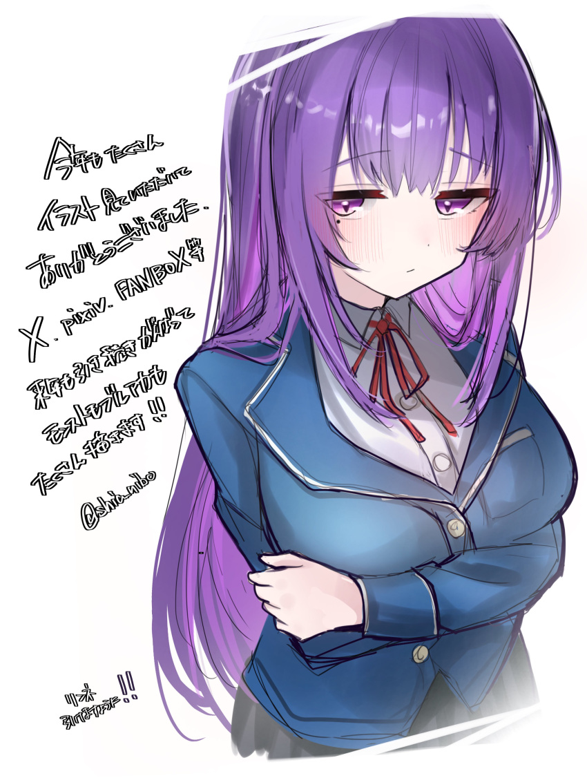 1girl, absurdres, blush, closed_mouth, commentary_request, from_above, half-closed_eyes, highres