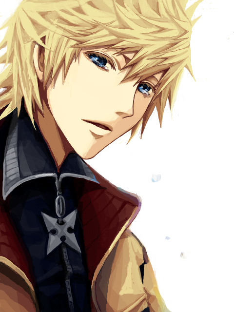 bad_id, blonde_hair, blue_eyes, kingdom_hearts, male, roxas, sdhh, simple_background