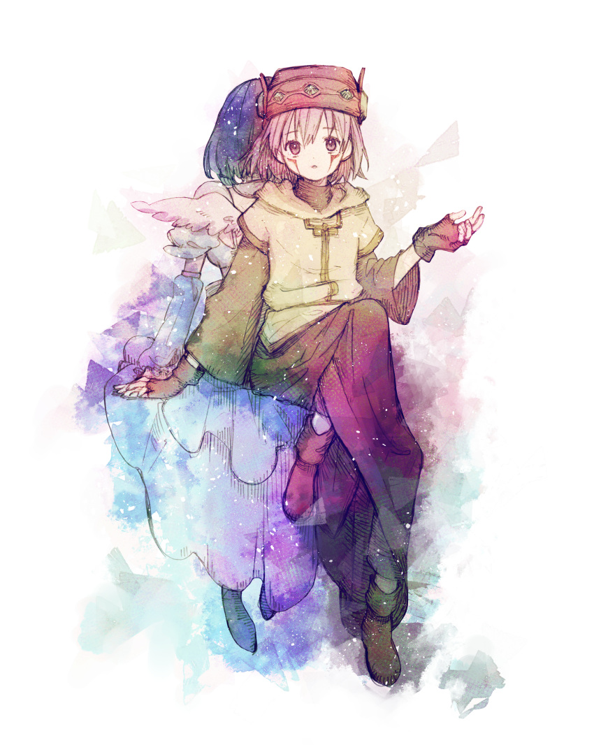 .hack//, .hack//sign, 1boy, 1girl, absurdres, back-to-back, commentary_request, facial_mark