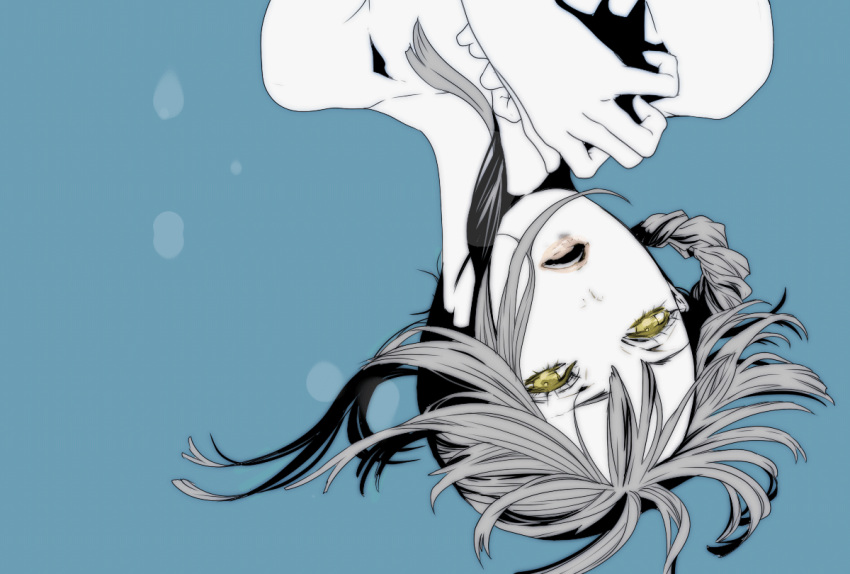kaine_(nier), nier, npn, silver_hair, solo, yellow_eyes