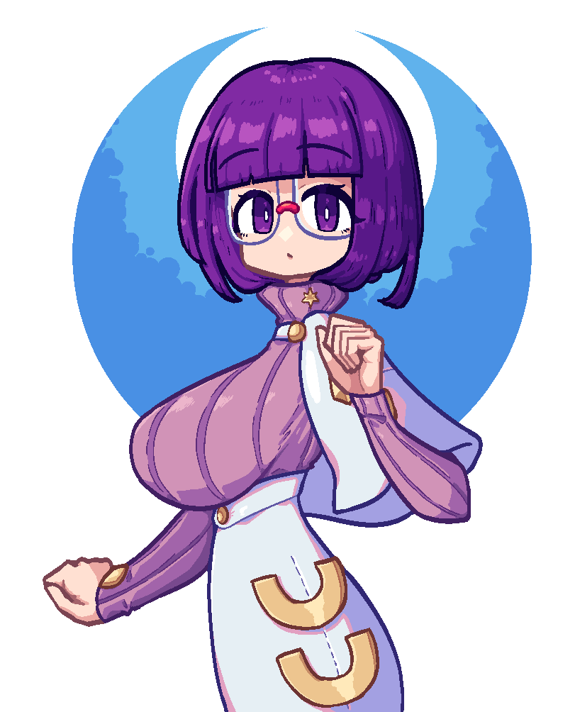 1girl, alpha_transparency, blunt_bangs, bob_cut, buttons, capelet, cosplay, from_side
