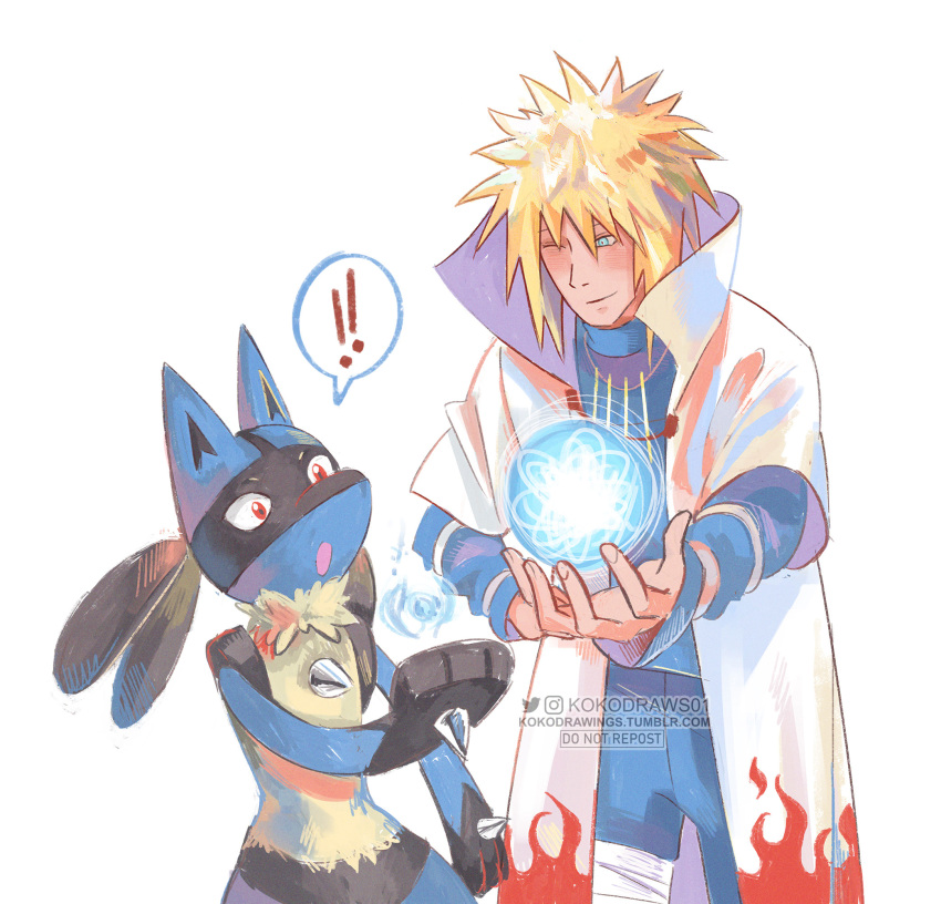 black_fur, blue_fur, body_fur, flak_jacket, forehead_protector, highres, hokage, jacket