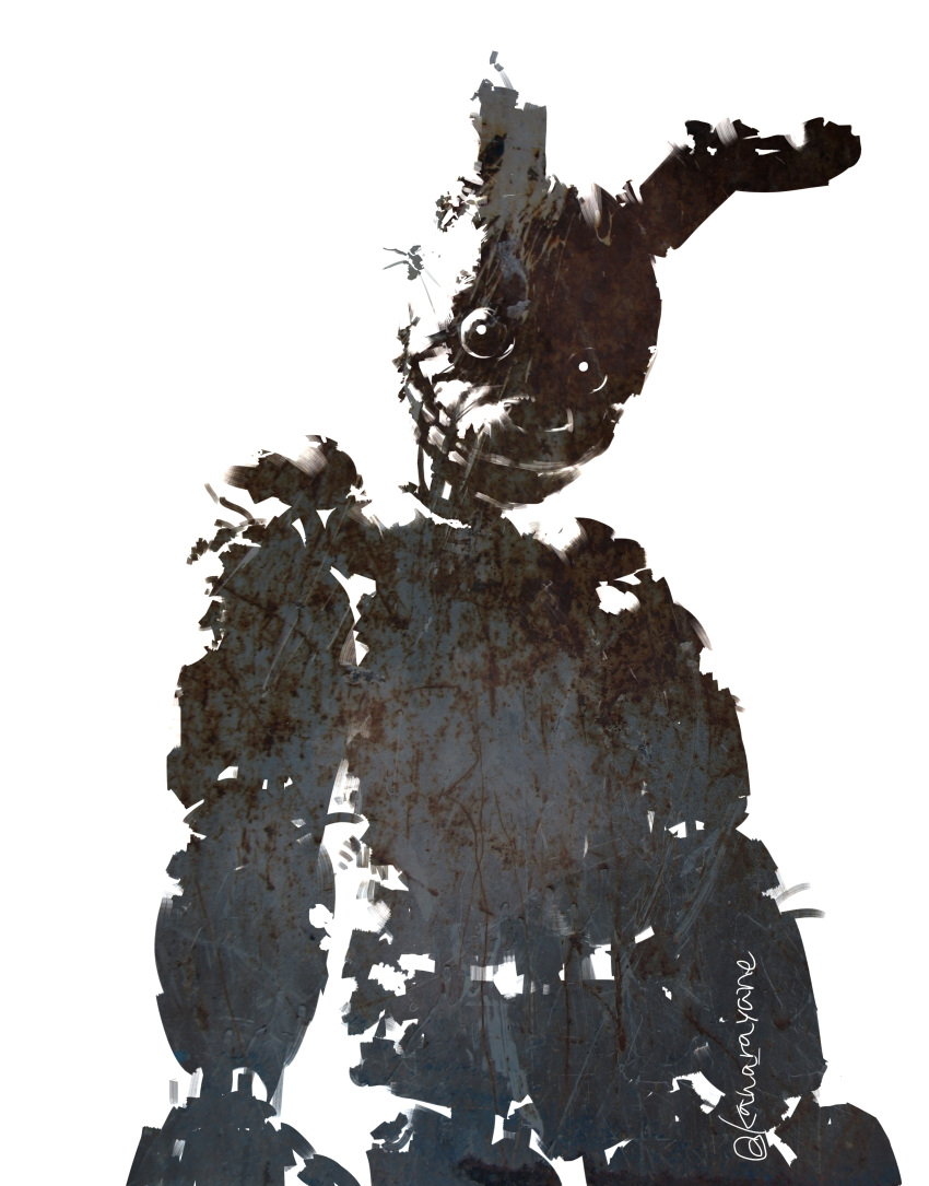 1boy, absurdres, animal_ears, animal_nose, commentary_request, cowboy_shot, damaged, five_nights_at_freddy's