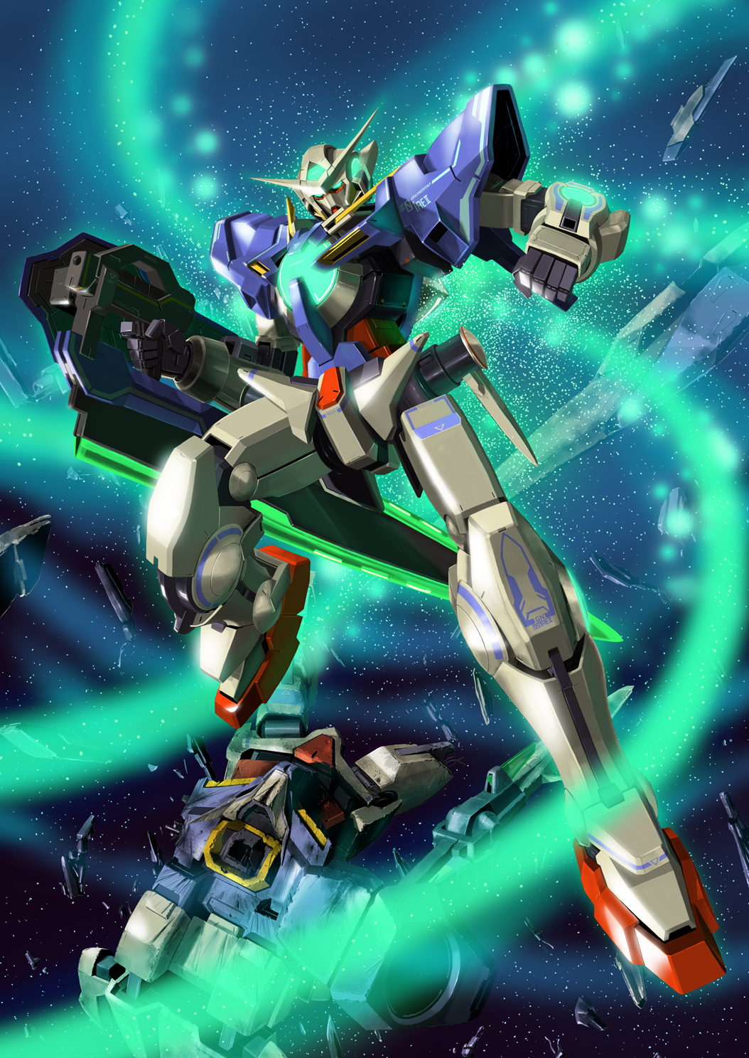 aquakurow, exia, gundam, gundam_00, highres, mecha