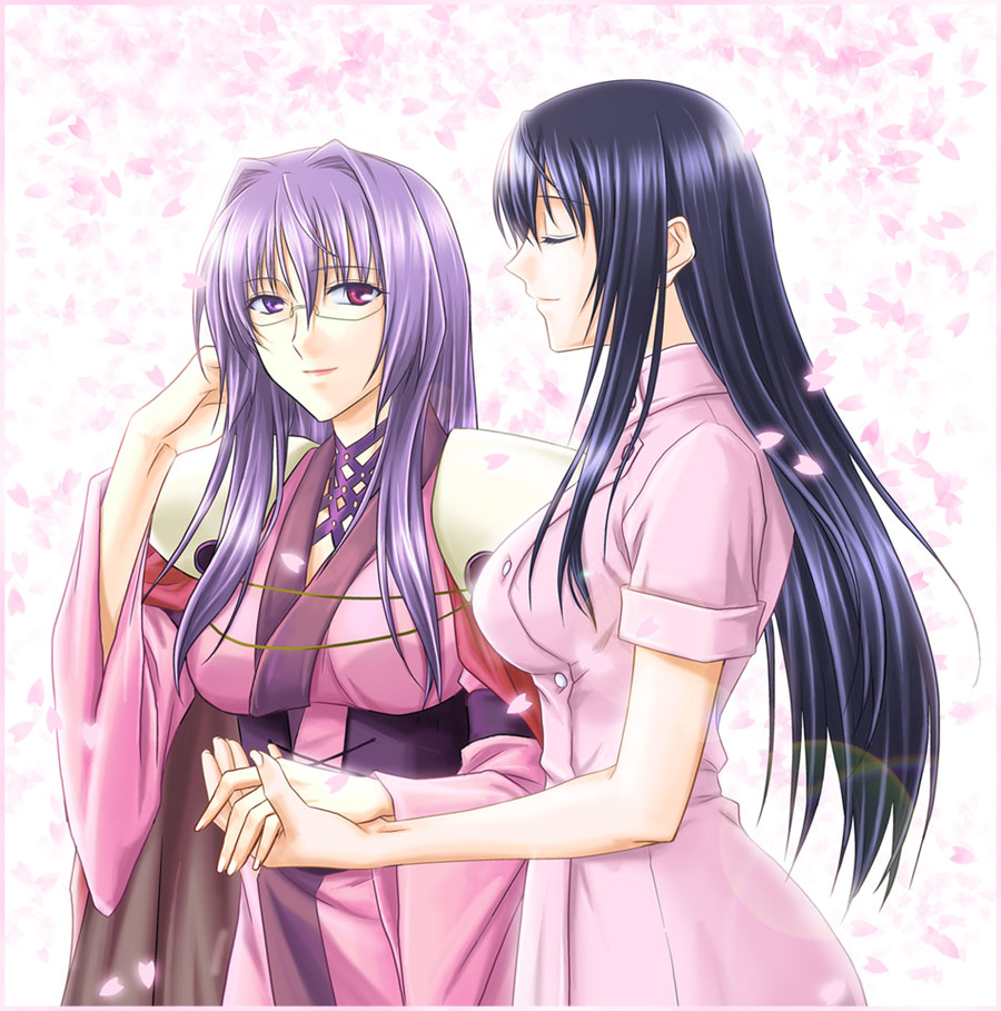 adjusting_hair, armor, ayanokouji_mika, bangs, blue_hair, border, breasts, bust