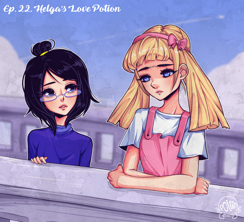 2girls, animification, blonde_hair, bow, child, dress, fannimezes, glasses