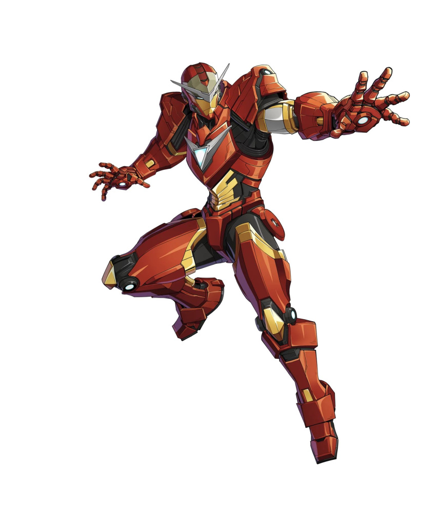 1boy, armor, commentary, english_commentary, full_body, helmet, highres, iron_man