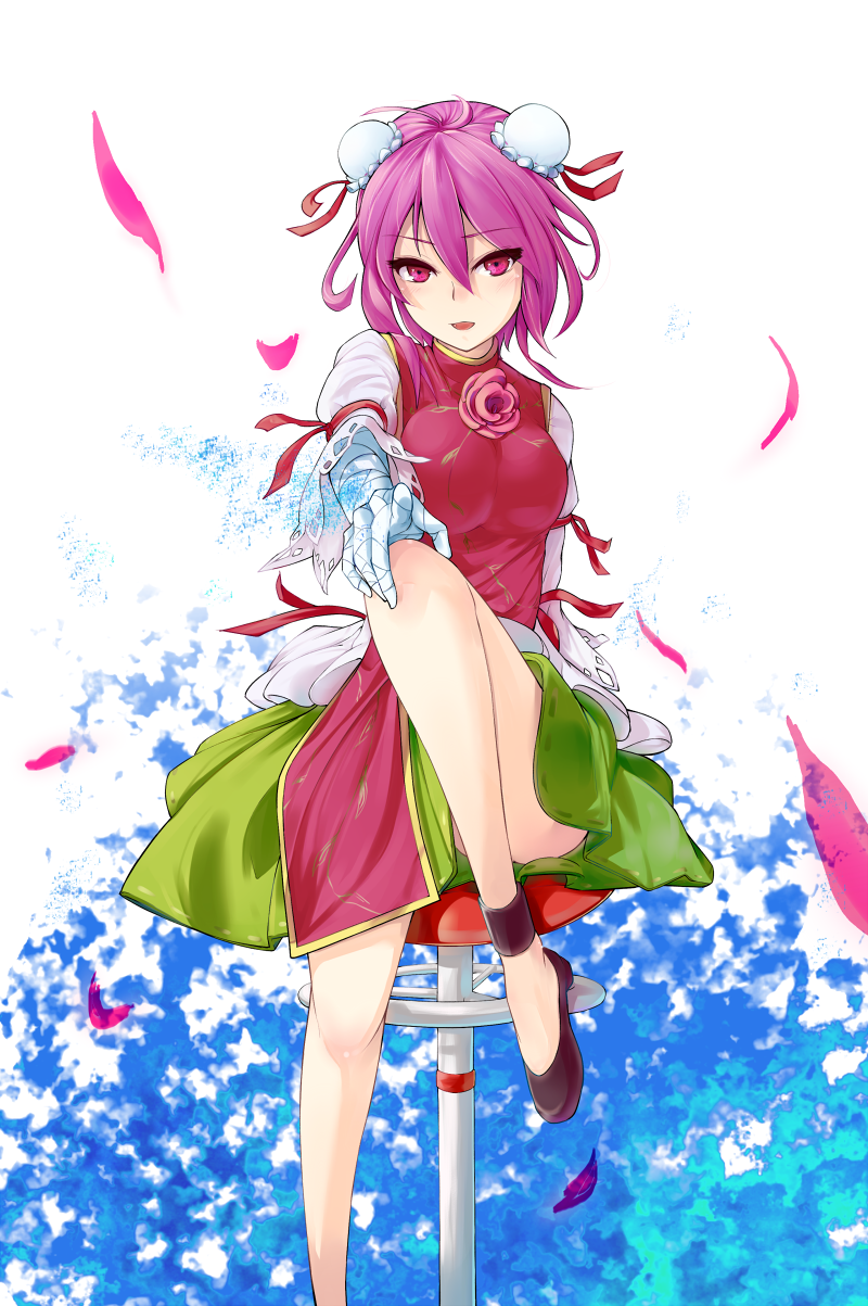 aiya, bad_id, bandage, bandages, breasts, bun_cover, chinese_clothes, double_bun