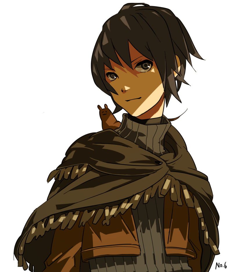 black_hair, grey_eyes, highres, ine_(zx_o4), male, mouse, nezumi_(no.6), no.6