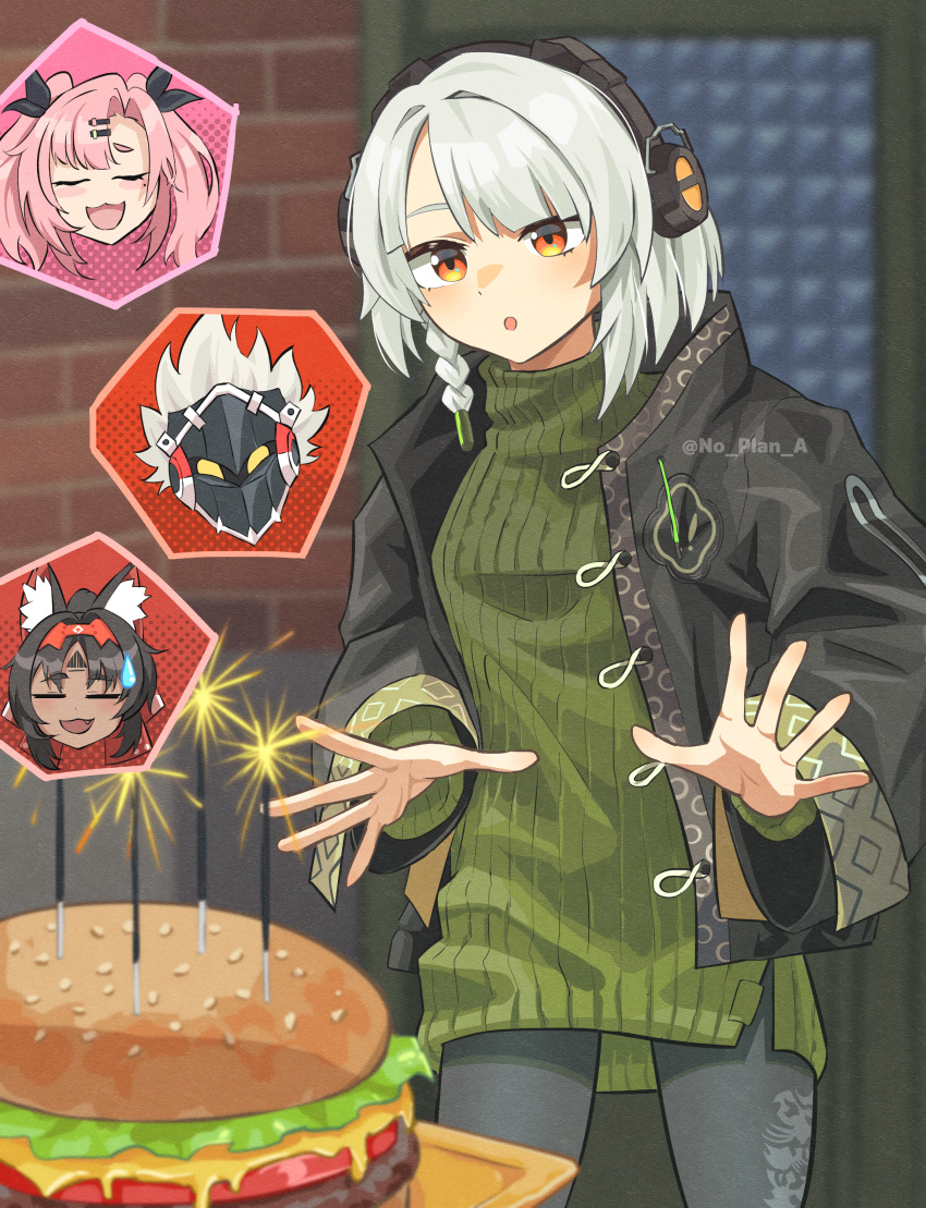 1boy, 3girls, absurdres, alternate_costume, anby_demara, animal_ear_fluff, animal_ears, barcode