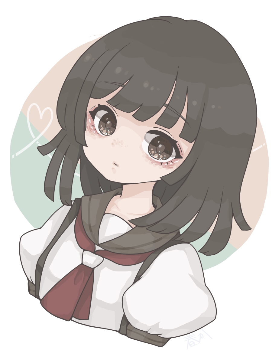1girl, bakemonogatari, black_eyes, black_hair, black_sailor_collar, closed_mouth, commentary, contrast_collar