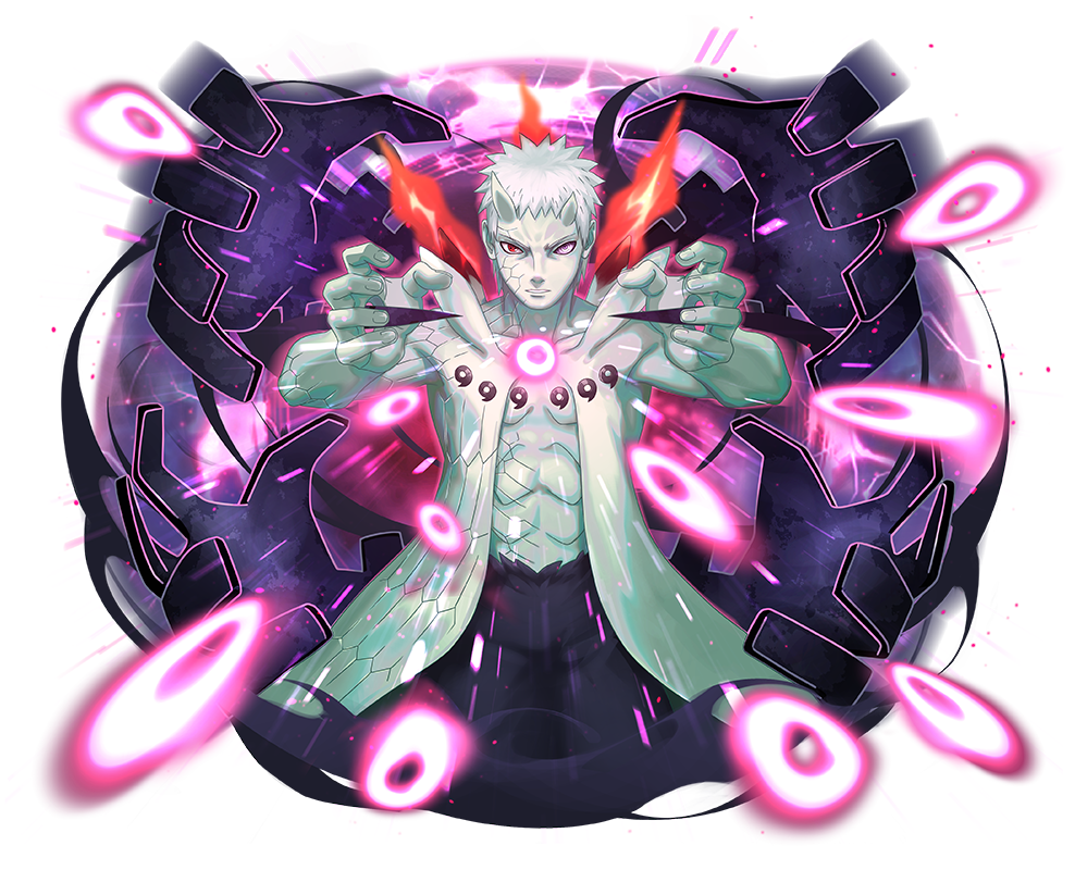 1boy, alternate_form, colored_skin, cracked_skin, grey_skin, heterochromia, horns, looking_at_viewer