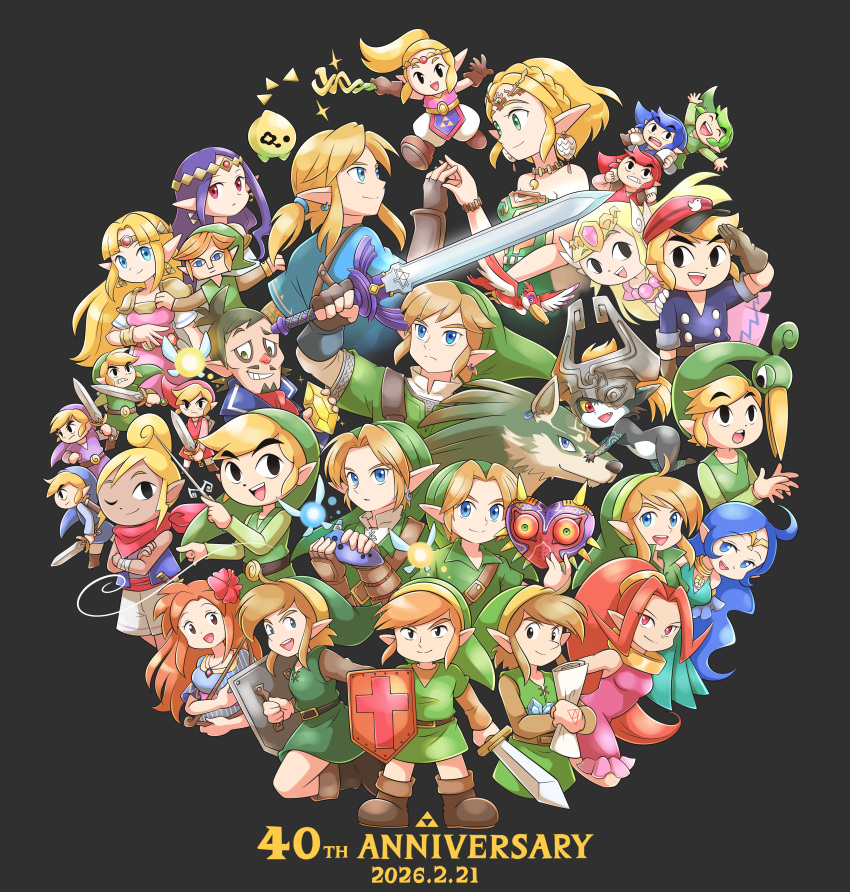 2026, 6+boys, 6+girls, absolutely_everyone, absurdres, ahegao, alternate_color, anniversary