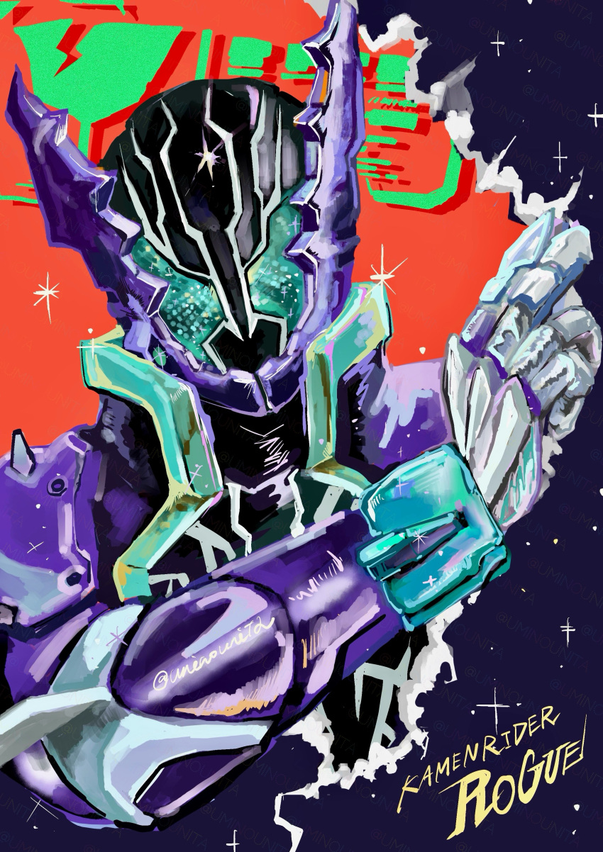 1boy, absurdres, armor, blue_eyes, helmet, highres, kamen_rider, kamen_rider_build_(series)