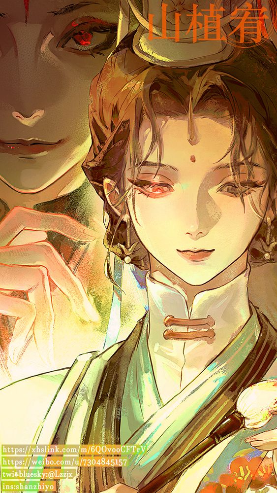 1girl, artist_name, black_eyes, black_hair, blue_hat, calligraphy_brush, chinese_clothes, cropped