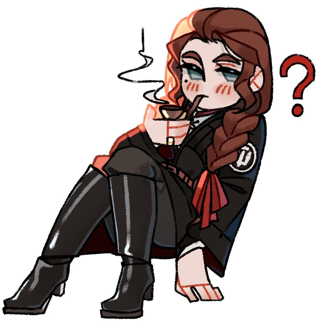 1girl, blush, boots, braid, capelet, chibi, chokha, full_body