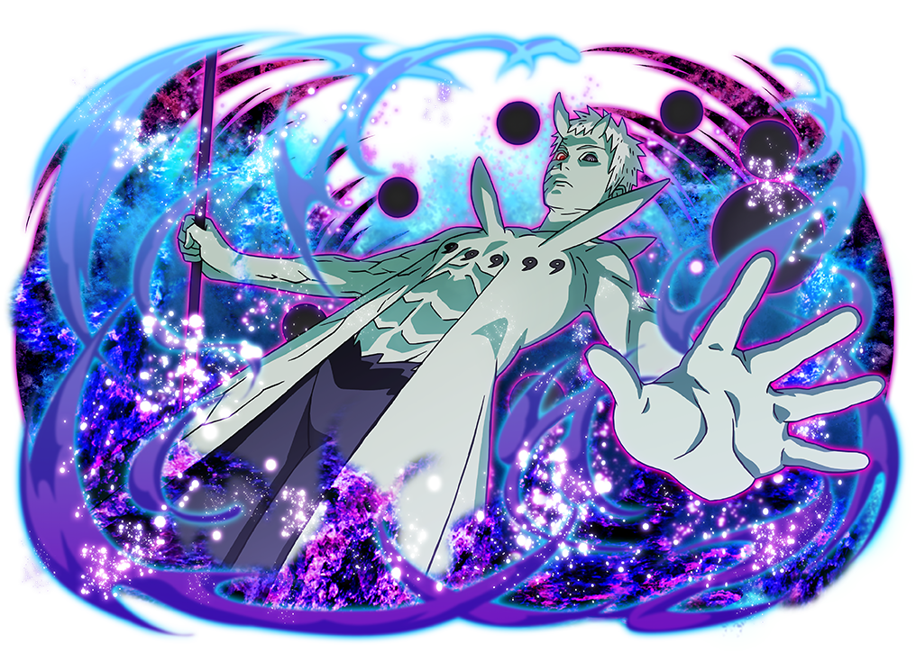 1boy, alternate_form, colored_skin, cracked_skin, grey_skin, gudoudama_(naruto), heterochromia, holding