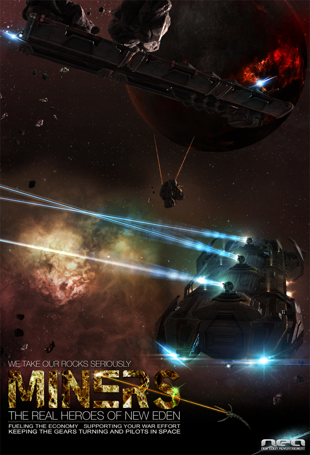 3d, asteroid, barge_(eve_online), blackloch, boulder, brown_background, brown_theme, carrier