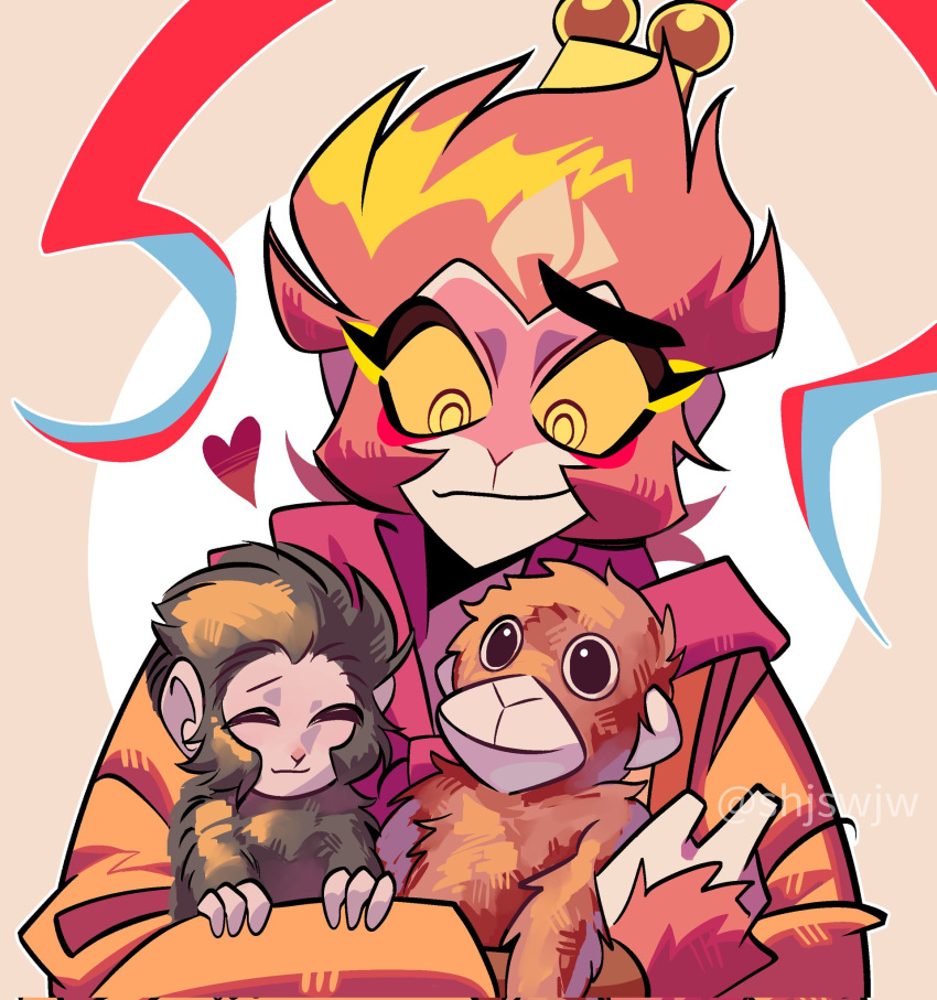 1boy, animal, animification, artist_name, closed_eyes, closed_mouth, colored_sclera, commentary