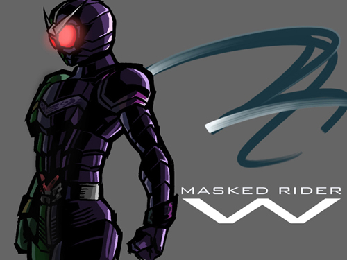 antenna, glowing, glowing_eyes, henshin, kamen_rider, kamen_rider_double, kamen_rider_w, lowres