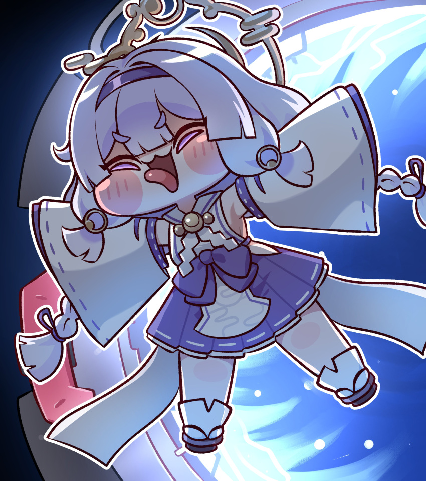 1girl, :3, absurdres, blush, bow, braid, center-flap_bangs, commentary_request