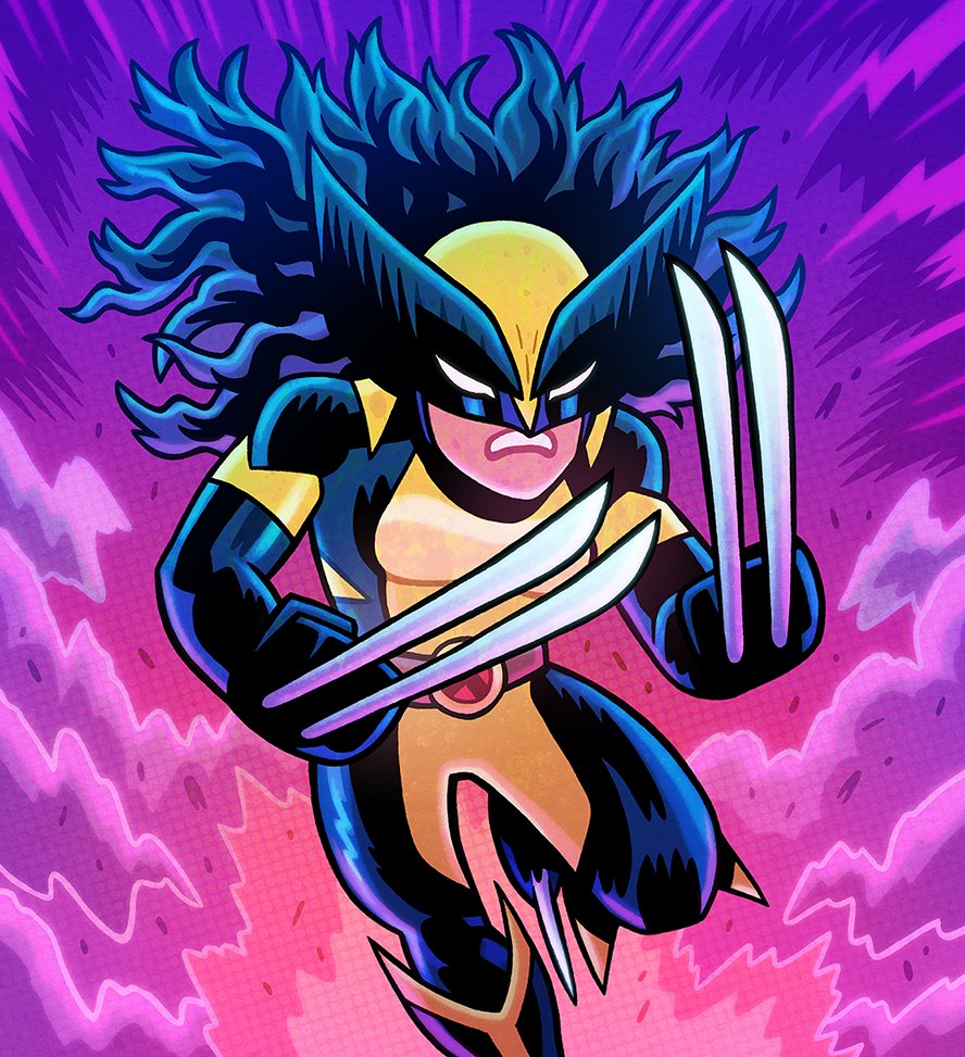 1girl, abstract_background, belt, black_bodysuit, black_gloves, black_hair, bodysuit, claw_(weapon)