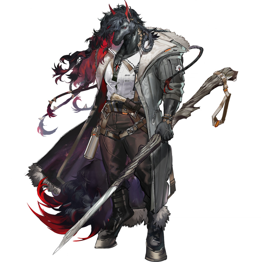 1boy, andenate_maryam_(arknights), animal_ears, animal_feet, arknights, artist_request, asymmetrical_hair, baimudafeiyu