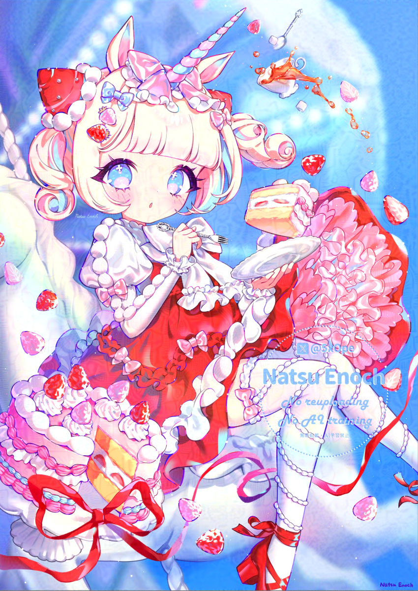 1girl, :o, absurdres, animal_ears, artist_name, blonde_hair, blue_bow, blue_eyes