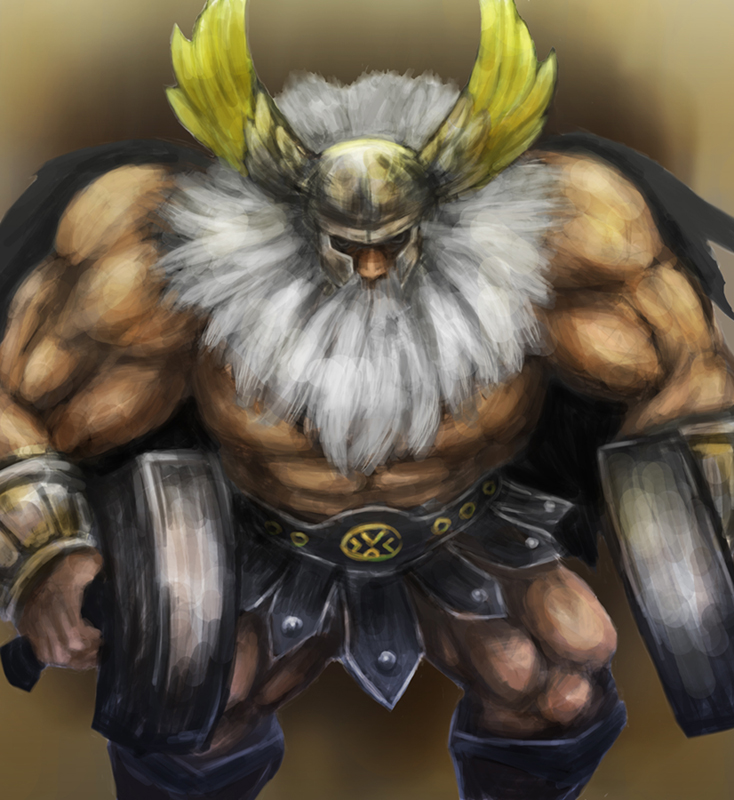 beard, dragon's_crown, dragon's_crown, dwarf_(dragon's_crown), dwarf_(dragon's_crown), facial_hair, hammer, helmet