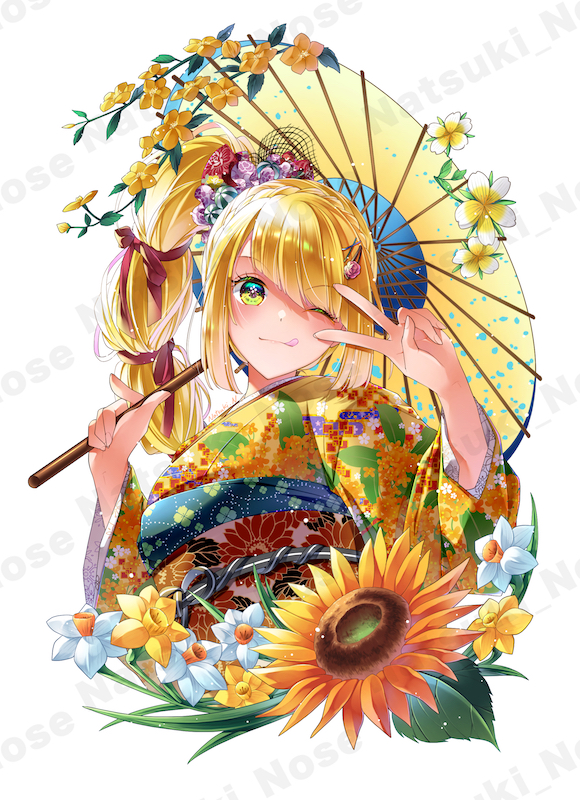 1girl, :q, blonde_hair, braid, commentary_request, cropped_torso, crown_braid, daffodil