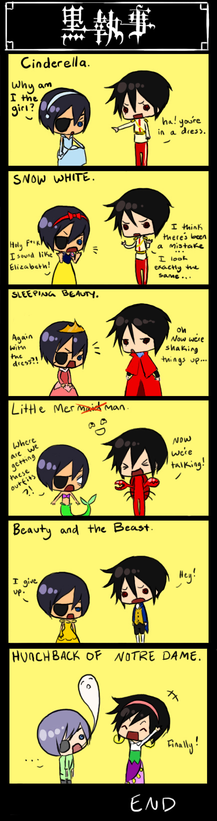 2boys, beauty_and_the_beast, ciel_phantomhive, cinderella, cosplay, crossdressinging, disney, dress