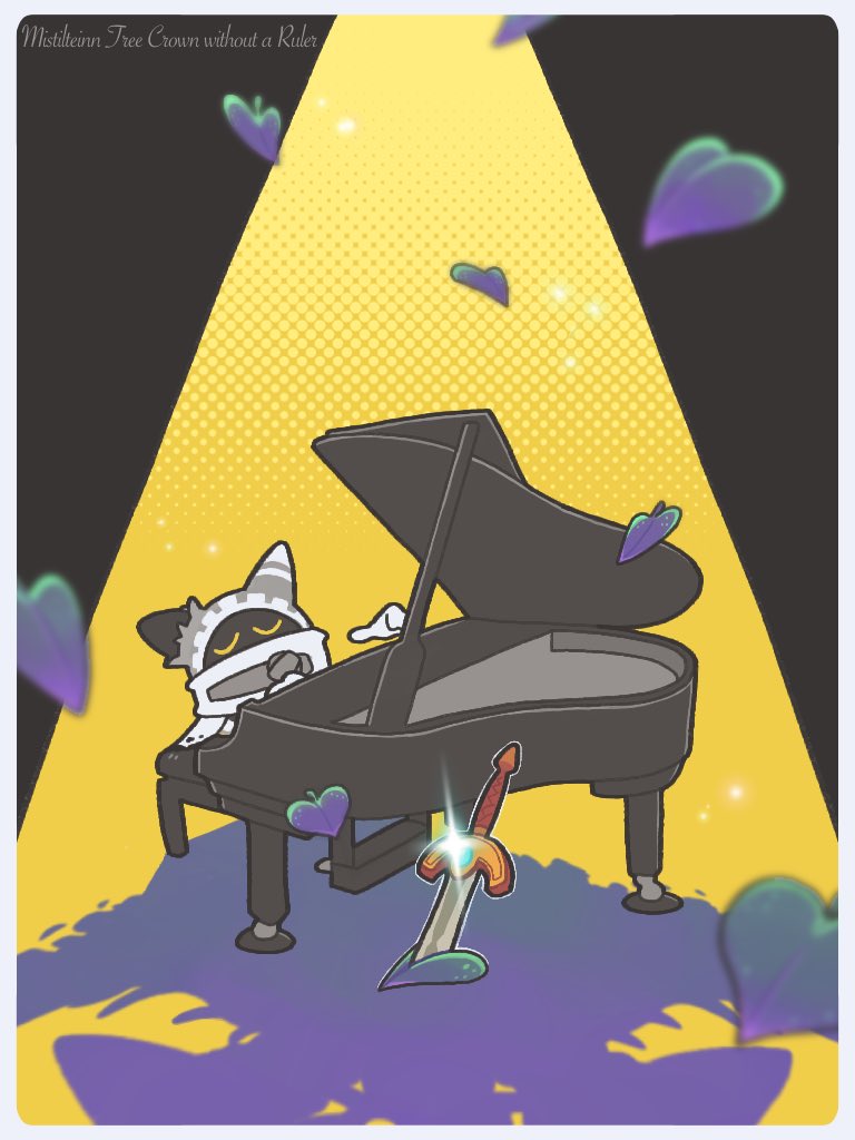 closed_eyes, commentary_request, different_shadow, falling_leaves, instrument, interdimensional_magolor, kashiwa_(ksw04270mochi), kirby's_return_to_dream_land_deluxe