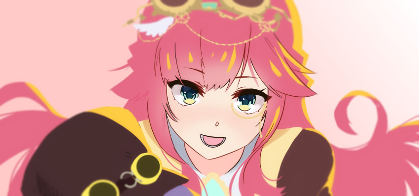 0hatmaster0, 1girl, aivy_lovencraft, craftito, fanart, goggles, goggles_on_head, green_eyes
