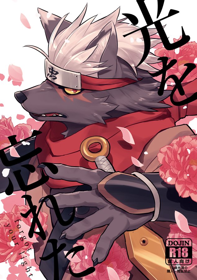 1boy, animal_ears, claws, colored_sclera, commentary_request, cover, cover_page, dog_boy