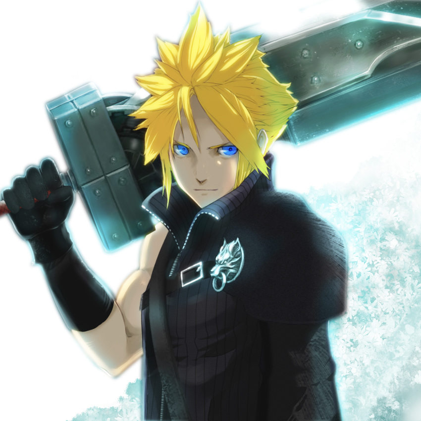 asymmetrical_clothes, asymmetrical_clothing, bishounen, blonde_hair, blue_eyes, cloud_strife, final_fantasy, final_fantasy_vii