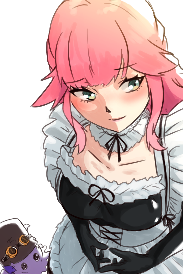 0hatmaster0, 1girl, aivy_lovencraft, blush, craftito, fanart, green_eyes, indie_virtual_youtuber