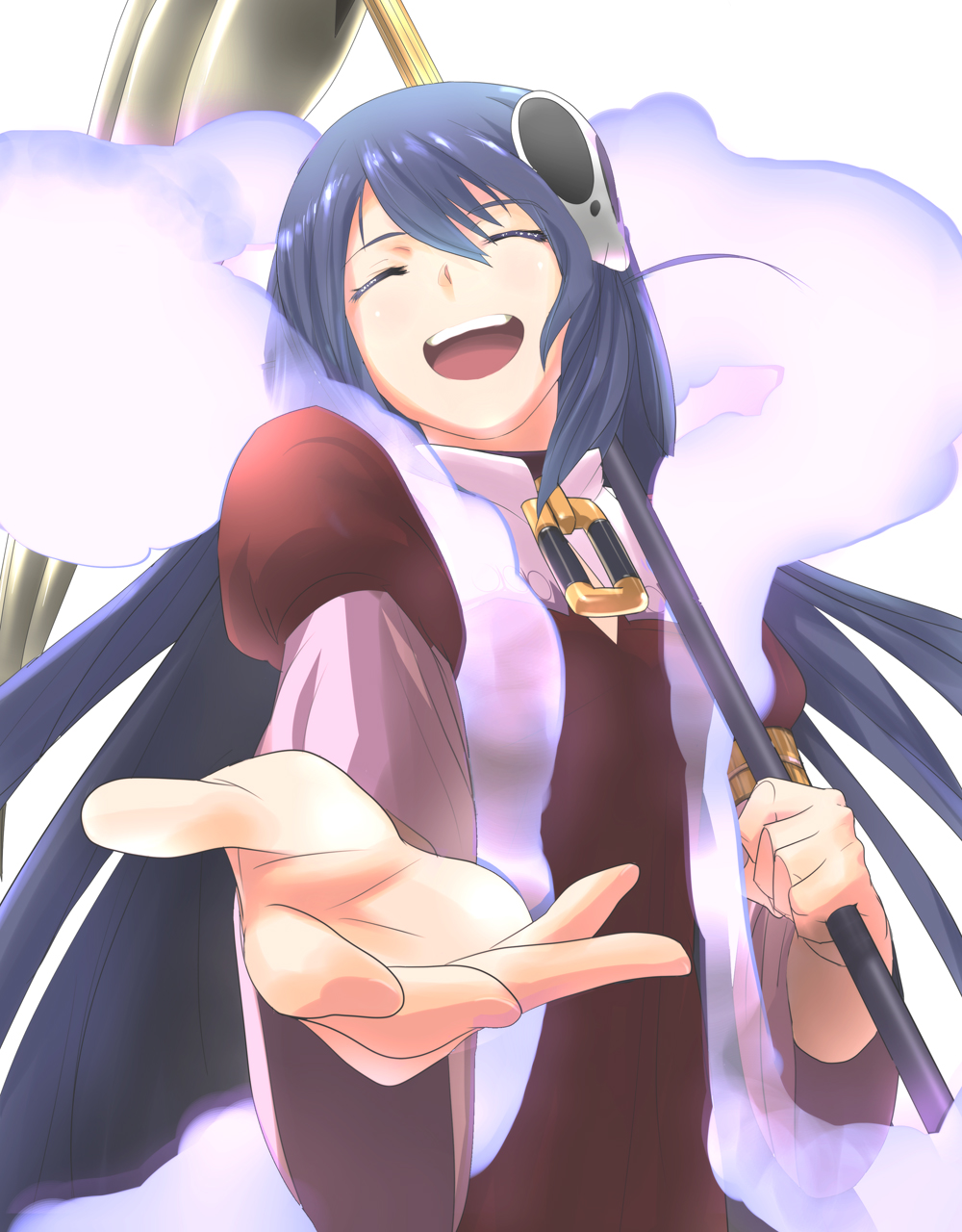 closed_eyes, eyes_closed, foreshortening, haqua_du_lot_herminium, highres, k, kami_nomi_zo_shiru_sekai, kanchou_(karaja)