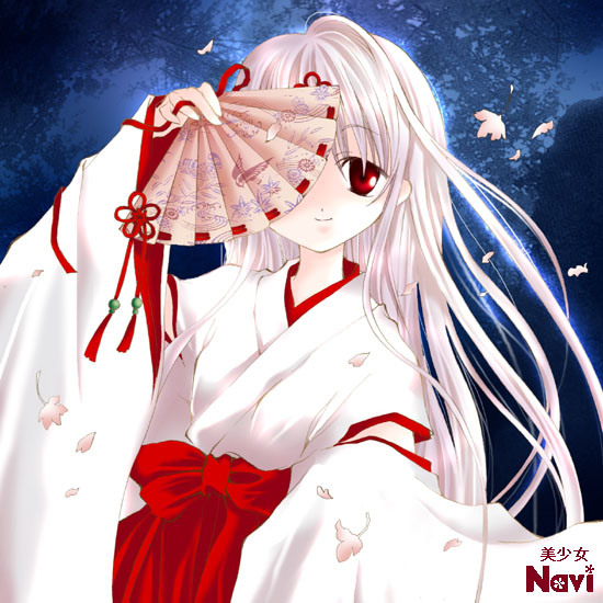 1girl, ahoge, arm_up, branch, closed_mouth, dancing, detached_sleeves, falling_petals