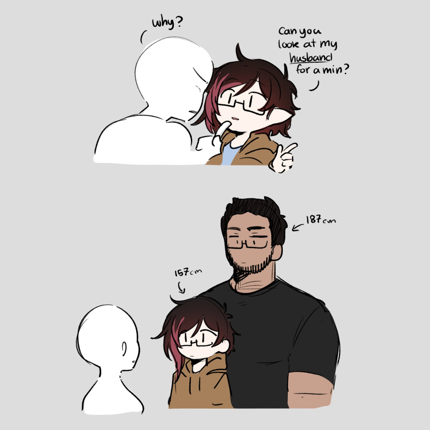 1boy, 1girl, 1other, accusations, angry, artist_self-insert, commentary, drawing_(object)
