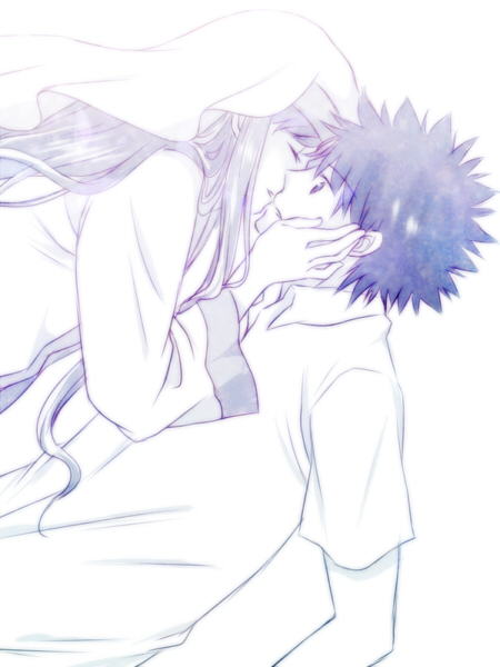 cape, closed_eyes, eyes_closed, habit, incipient_kiss, index, kamijou_touma, kiss