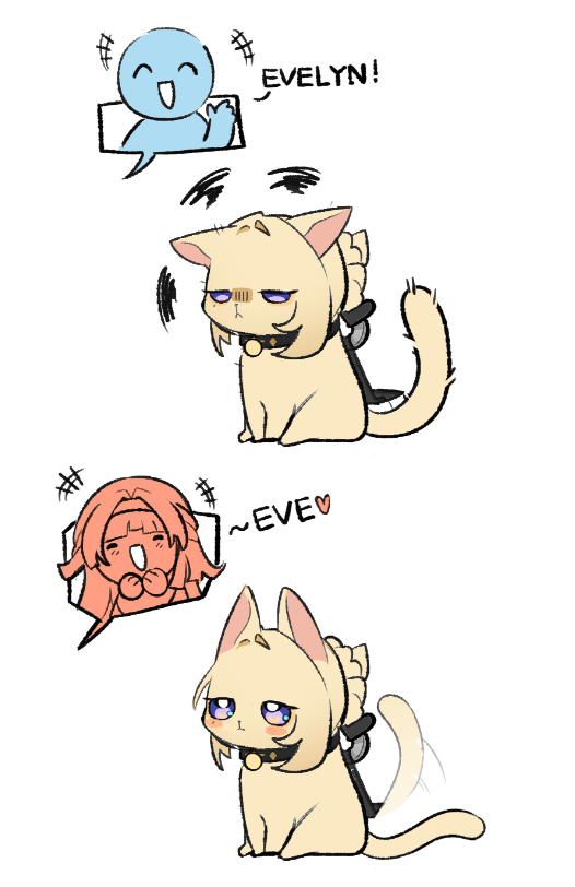 +++, 1girl, 1other, afterimage, animalization, astra_yao, blush, cat