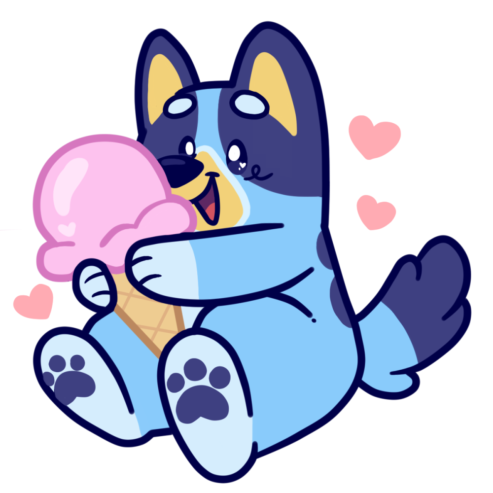 1girl, :d, animal_ears, animal_feet, animal_hands, australian_shepherd, blue_fur, bluey