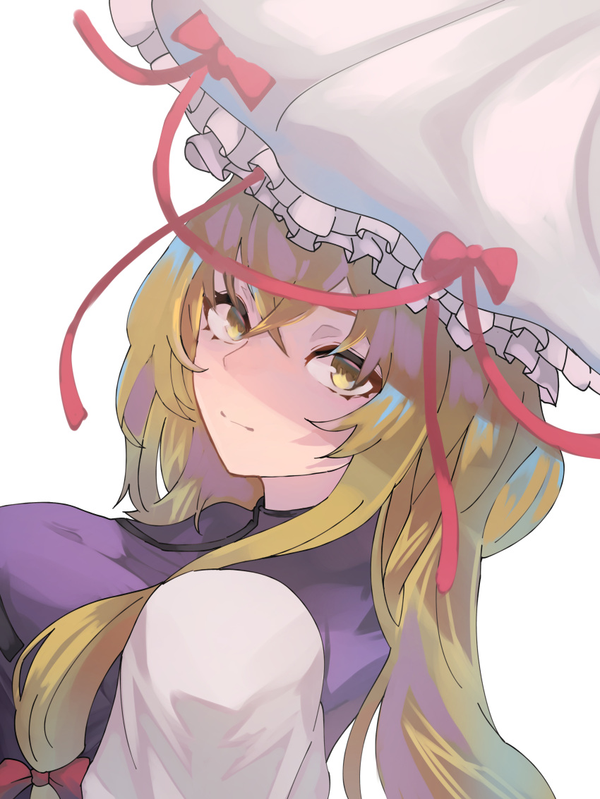 absurdres, amateru, blonde_hair, bow, breasts, closed_mouth, commentary, dress