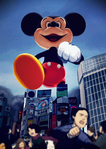 bad_id, child, disney, eko-des-co, gake_no_ue_no_ponyo, gloves, lowres, mickey_mouse